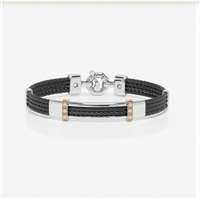 Bracelet Baraka Man in Steel Diamante Black 0.18 Ct BR332101R0DN200020 - BR332101R0DN200020